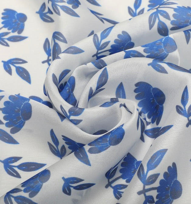 Mimì Muà FOULARD CON MARGHERITE E CORNICE (90X90 cm)