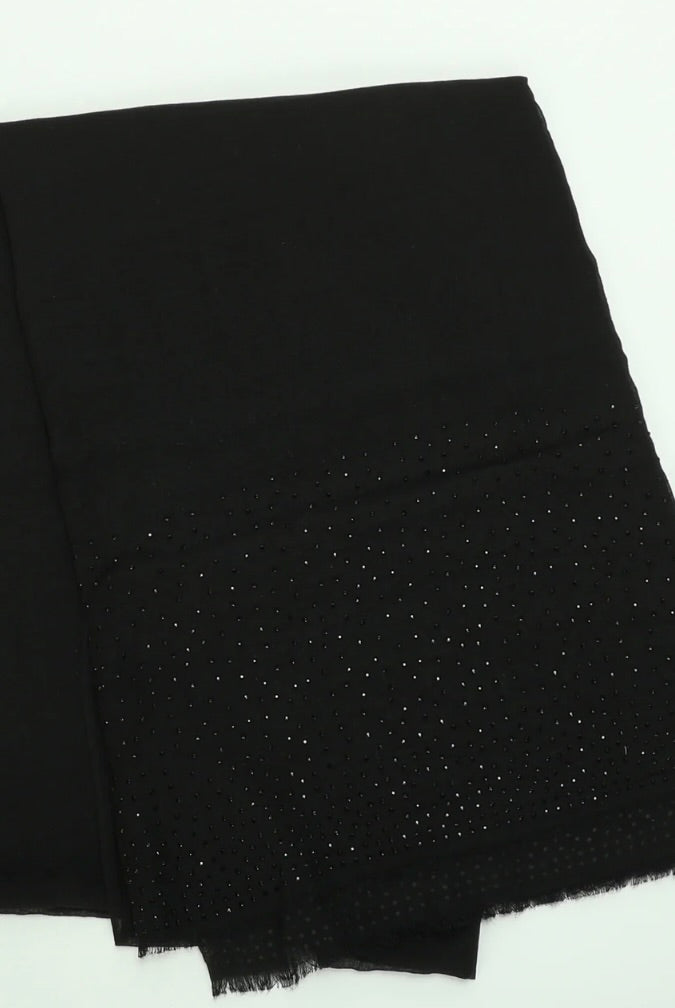Mimì Muà FOULARD TINTA UNITA CON STRASS (180X80 cm)