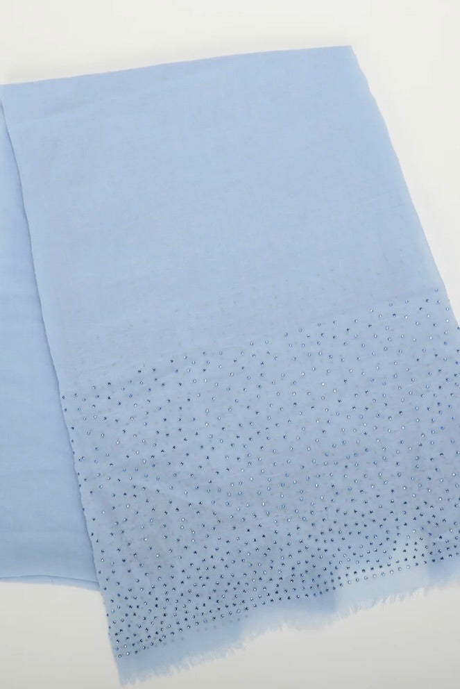 Mimì Muà FOULARD TINTA UNITA CON STRASS (180X80 cm)