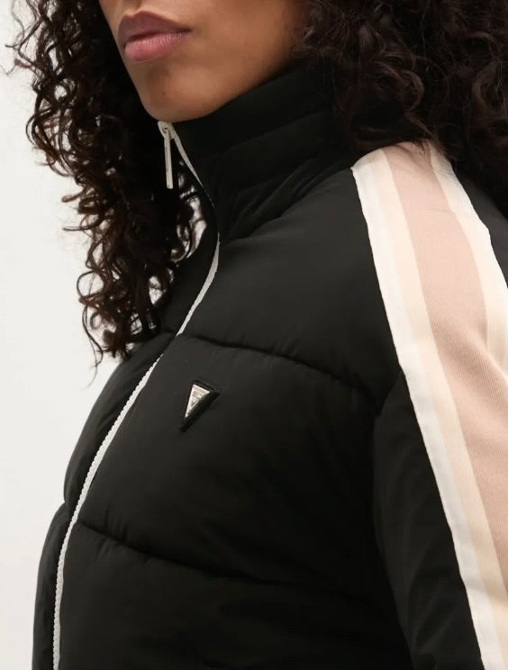 GUESS PIUMINO CROP CON BANDE