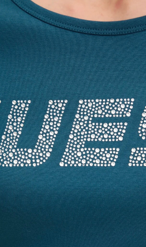 GUESS T-SHIRT CON LOGO DI STRASS
