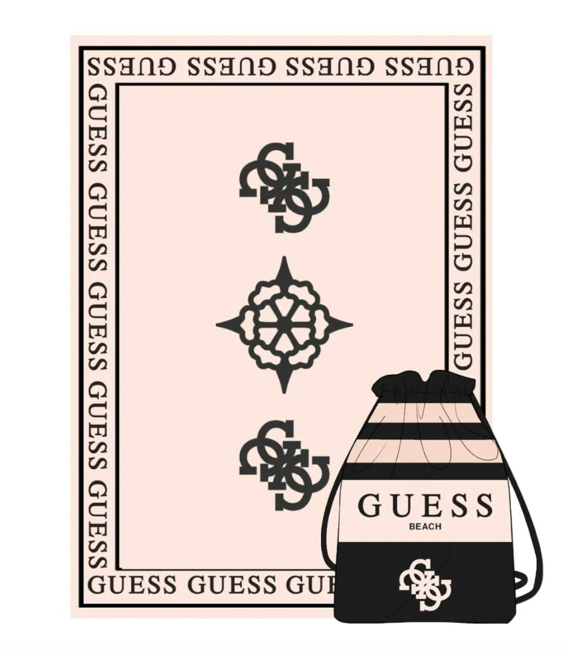 GUESS SACCA IN TESSUTO CON FOULARD