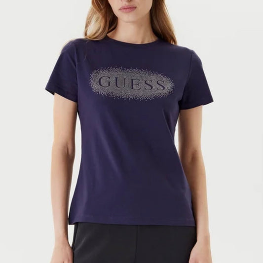 GUESS T-SHIRT CON LOGO DI STRASS
