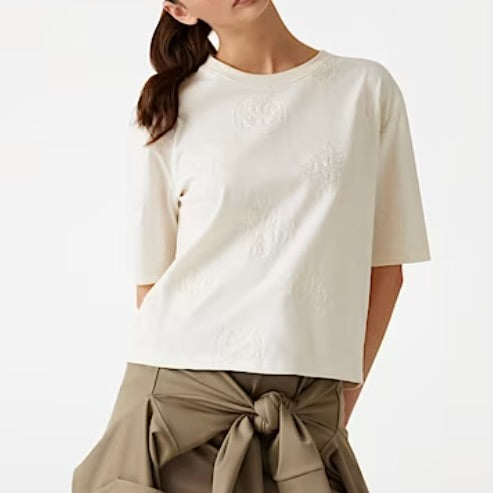 GUESS T-SHIRT LOGHI RICAMATI