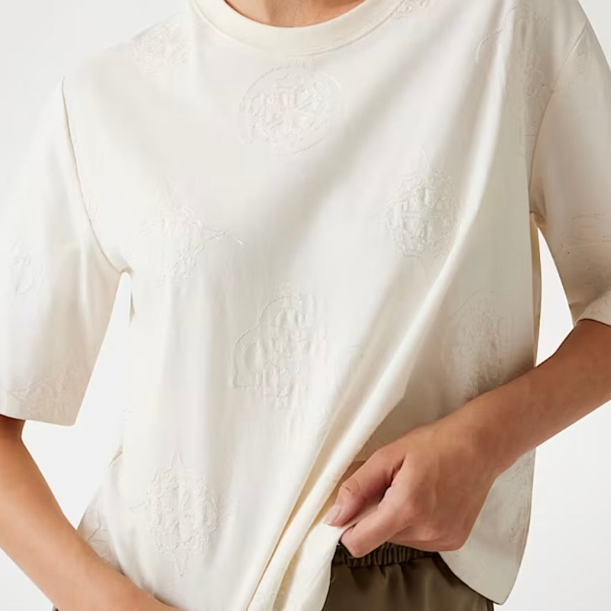 GUESS T-SHIRT LOGHI RICAMATI