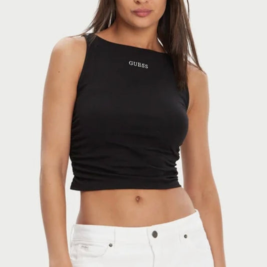 GUESS TOP CON LOGO ARGENTO