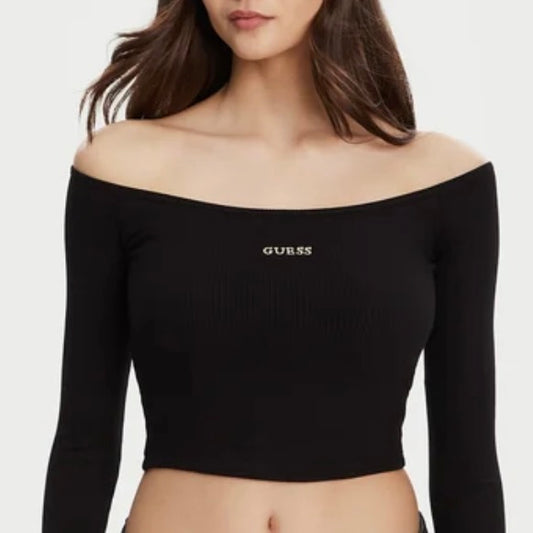 GUESS MAGLIA A COSTINE MANICA LUNGA