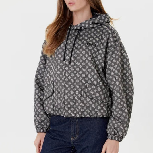 GUESS GIACCA FODERATA CON ZIP LOGATA