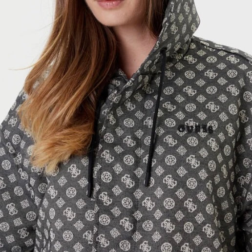 GUESS GIACCA FODERATA CON ZIP LOGATA