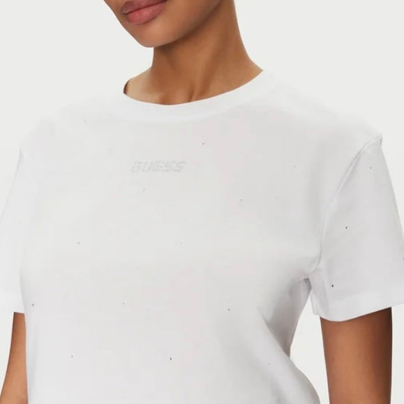 GUESS T-SHIRT LOGO+STRASS