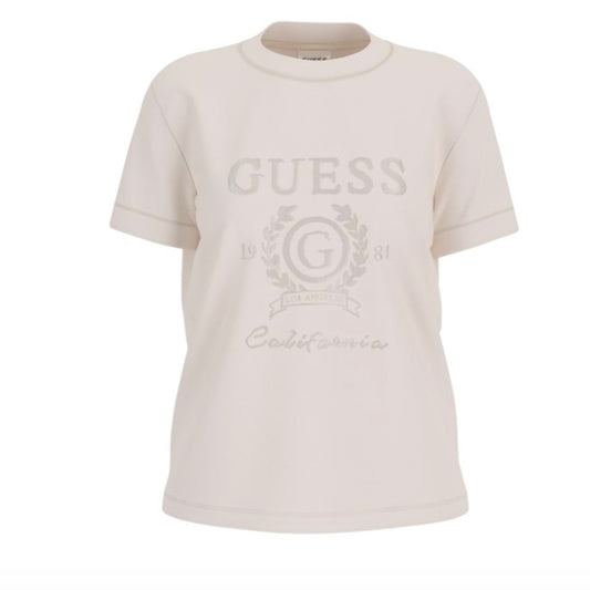 GUESS T-SHIRT CON LOGO DI PERLINE