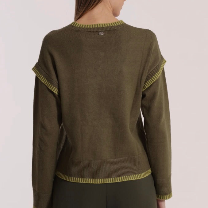 Mimì-muà MAGLIA CON DETTAGLI  BICOLOR
