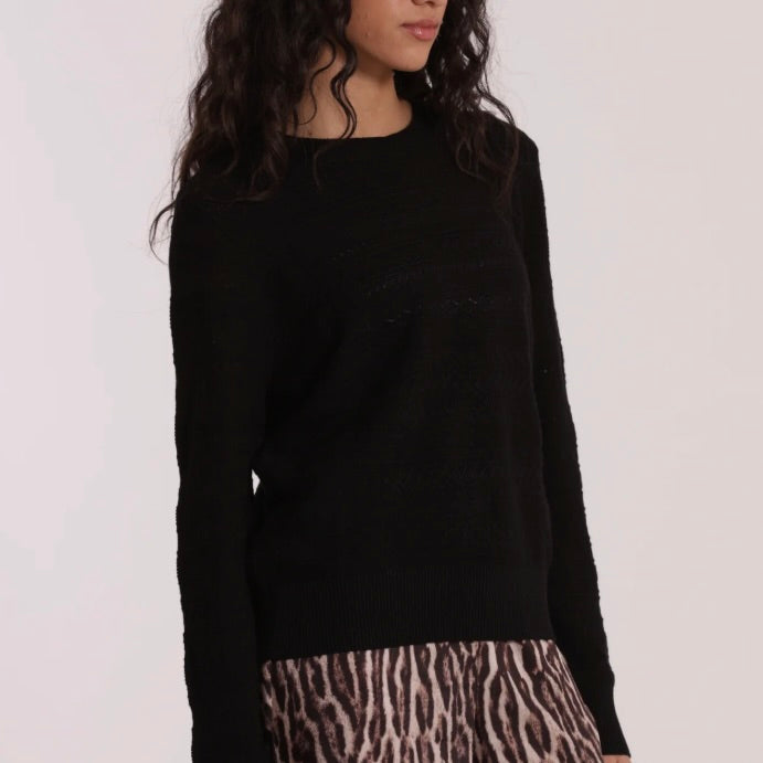 Mimì-Muà MAGLIA SCOLLO TONDO TRAFORATO