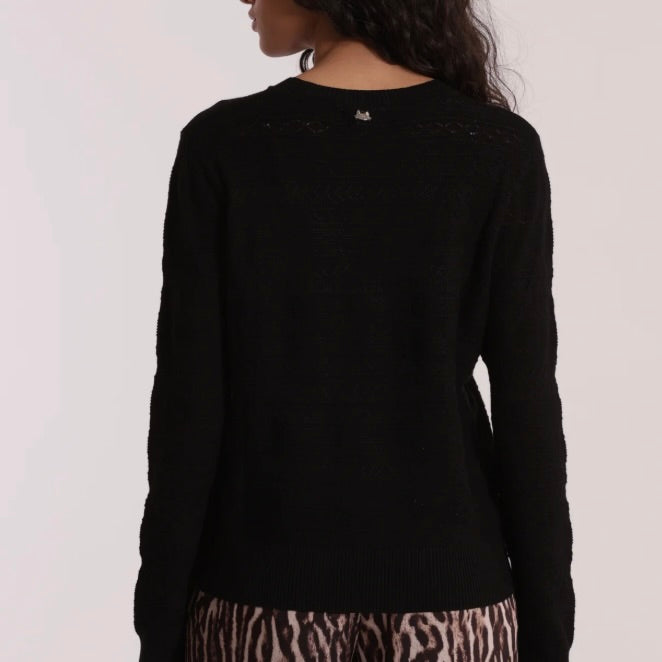 Mimì-Muà MAGLIA SCOLLO TONDO TRAFORATO