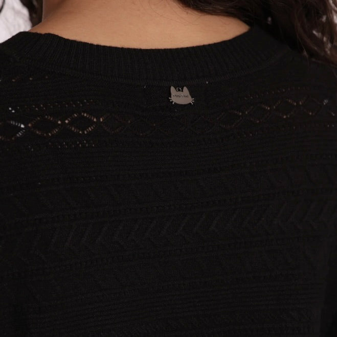 Mimì-Muà MAGLIA SCOLLO TONDO TRAFORATO