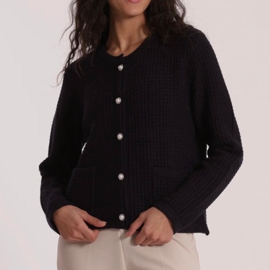 Mimì-Muà MAGLIA CARDIGAN NIDO D'APE