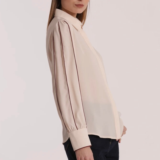 Mimì-Muà CAMICIA CON DETTAGLI BICOLOR SU MANICHE
