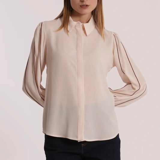 Mimì-Muà CAMICIA CON DETTAGLI BICOLOR SU MANICHE