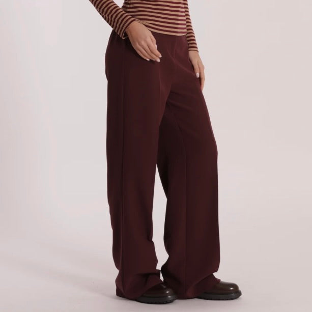 Mimì-Muà PANTALONE PALAZZO CON ELASTICO DIETRO IN TESSUTO TECNICO