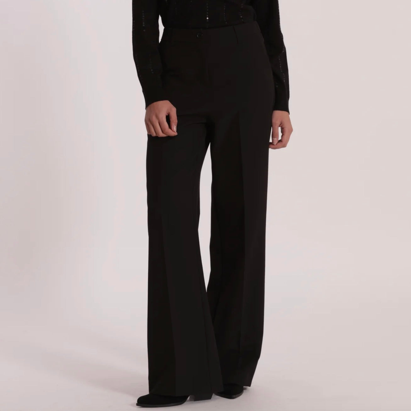 Mimì-Muà PANTALONE PALAZZO CON ELASTICO DIETRO IN TESSUTO TECNICO
