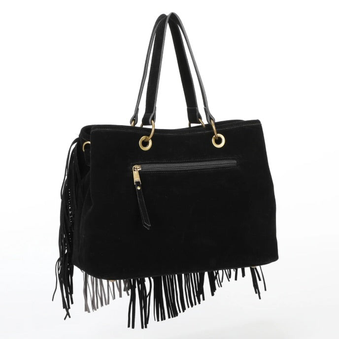 Mimì-Muà BORSA SHOPPING CON FRANGE