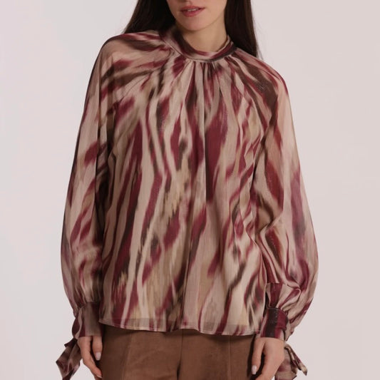 Mimì-Muà BLUSA CON FUSCIACCA FANTASIA PARADISEA