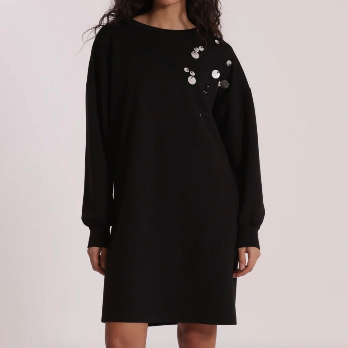 Mimì-Muà ABITO CORTO IN NEOPRENE CON PAILLETTES