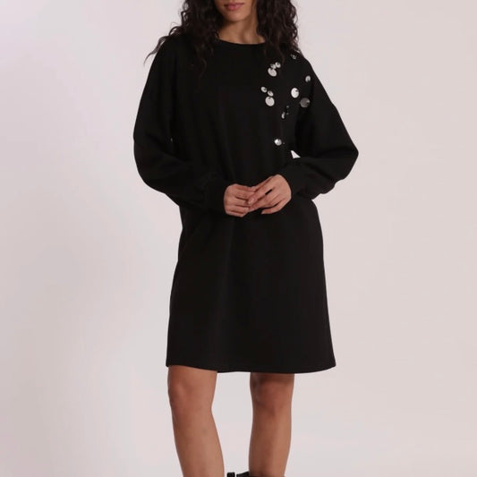 Mimì-Muà ABITO CORTO IN NEOPRENE CON PAILLETTES