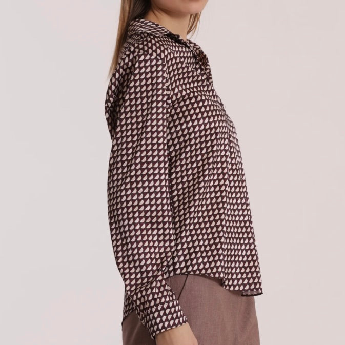 Mimì-Muà BLUSA SCOLLO A V FANTASIA GEO