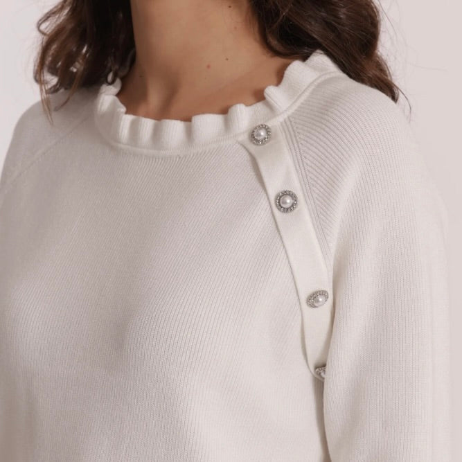 Mimì-Muà MAGLIA CON BOTTONI GIOIELLO