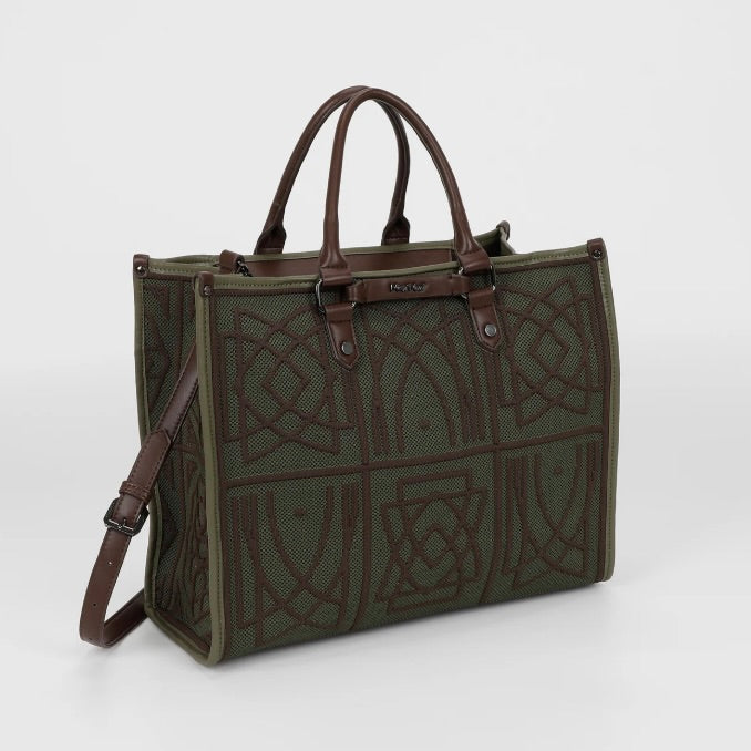 Mimì-Muà BORSA TOTE GRANDE CON DISEGNO RICAMATO