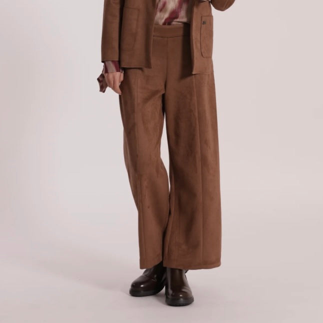 Mimì-Muà PANTALONE CROPPED EFFETTO CAMOSCIO