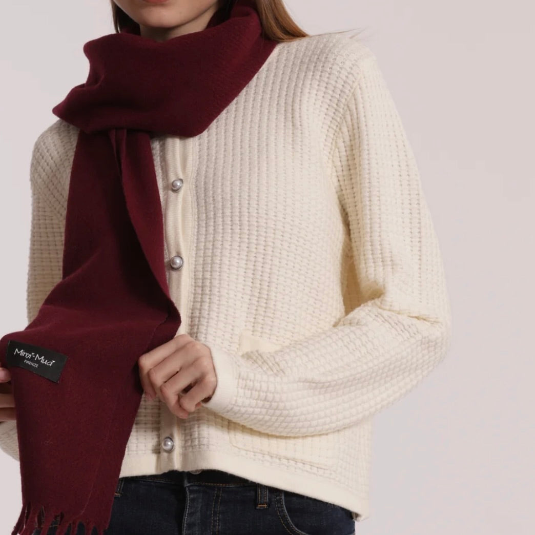 Mimì-Muà SCIARPA TINTA UNITA CON FRANGE CORTE