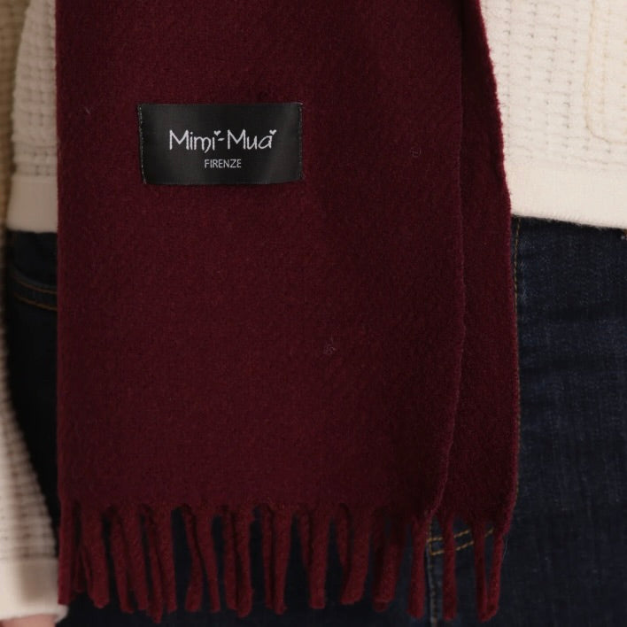 Mimì-Muà SCIARPA TINTA UNITA CON FRANGE CORTE