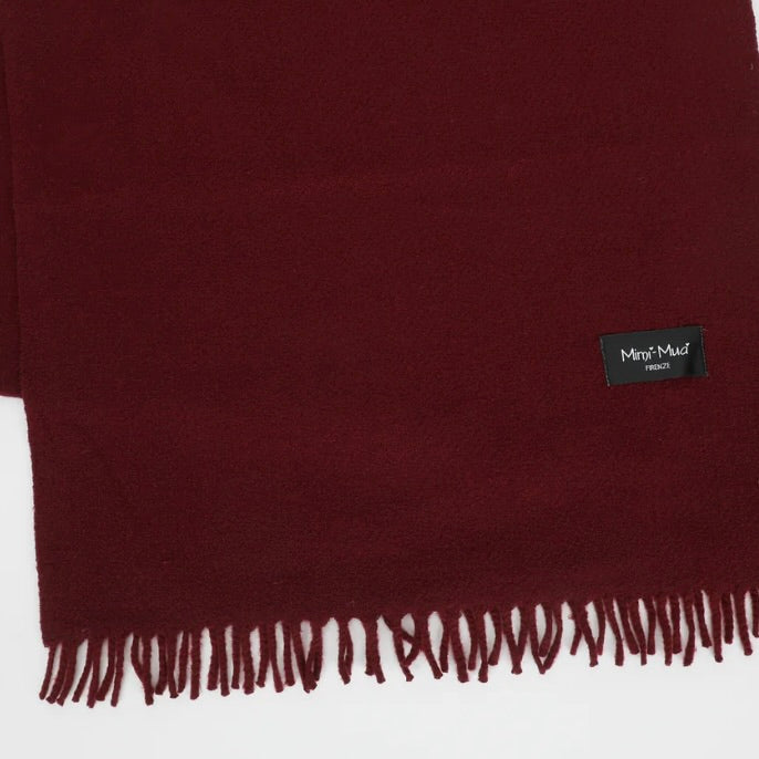 Mimì-Muà SCIARPA TINTA UNITA CON FRANGE CORTE