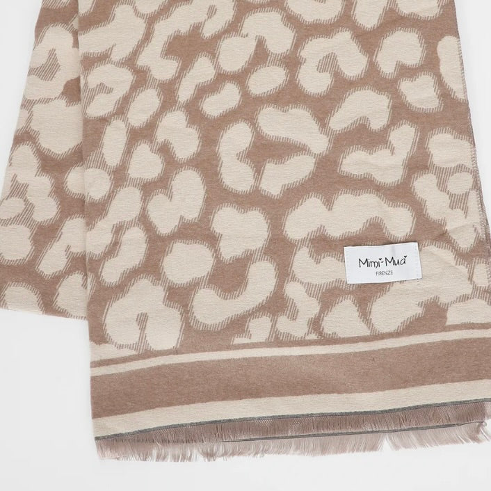 Mimì-Muà SCIARPA CON MOTIVO LEOPARDATO