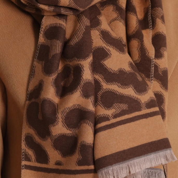 Mimì-Muà SCIARPA CON MOTIVO LEOPARDATO