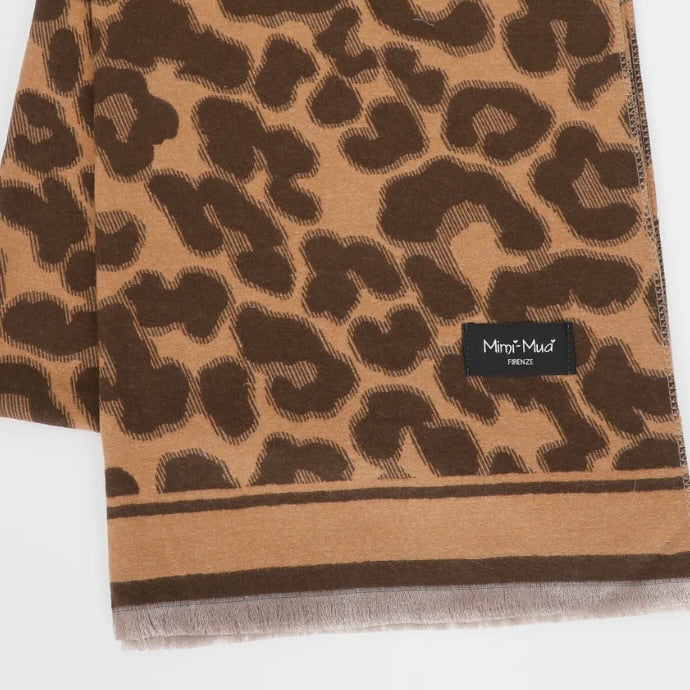 Mimì-Muà SCIARPA CON MOTIVO LEOPARDATO