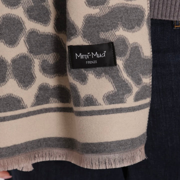 Mimì-Muà SCIARPA CON MOTIVO LEOPARDATO