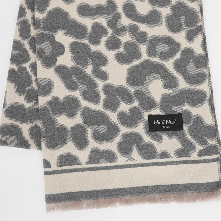 Mimì-Muà SCIARPA CON MOTIVO LEOPARDATO