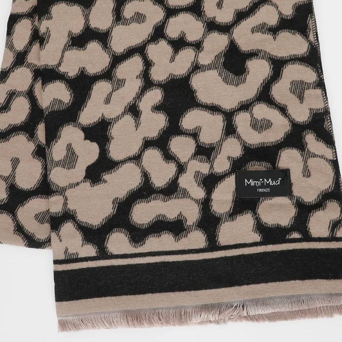 Mimì-Muà SCIARPA CON MOTIVO LEOPARDATO