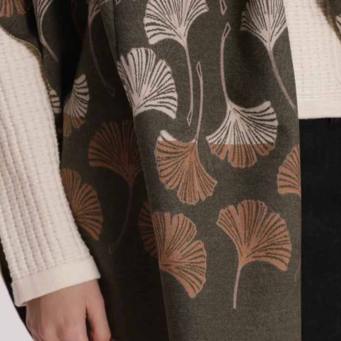 Mimì-Muà SCIARPA CON FOGLIE GINKGO