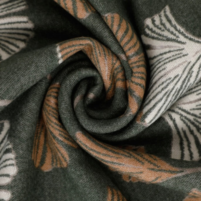 Mimì-Muà SCIARPA CON FOGLIE GINKGO