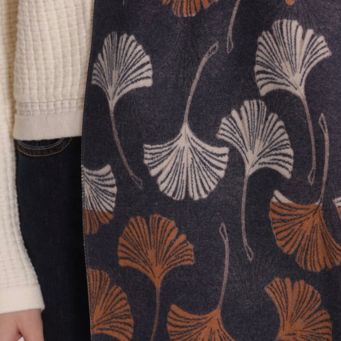 Mimì-Muà SCIARPA CON FOGLIE GINKGO