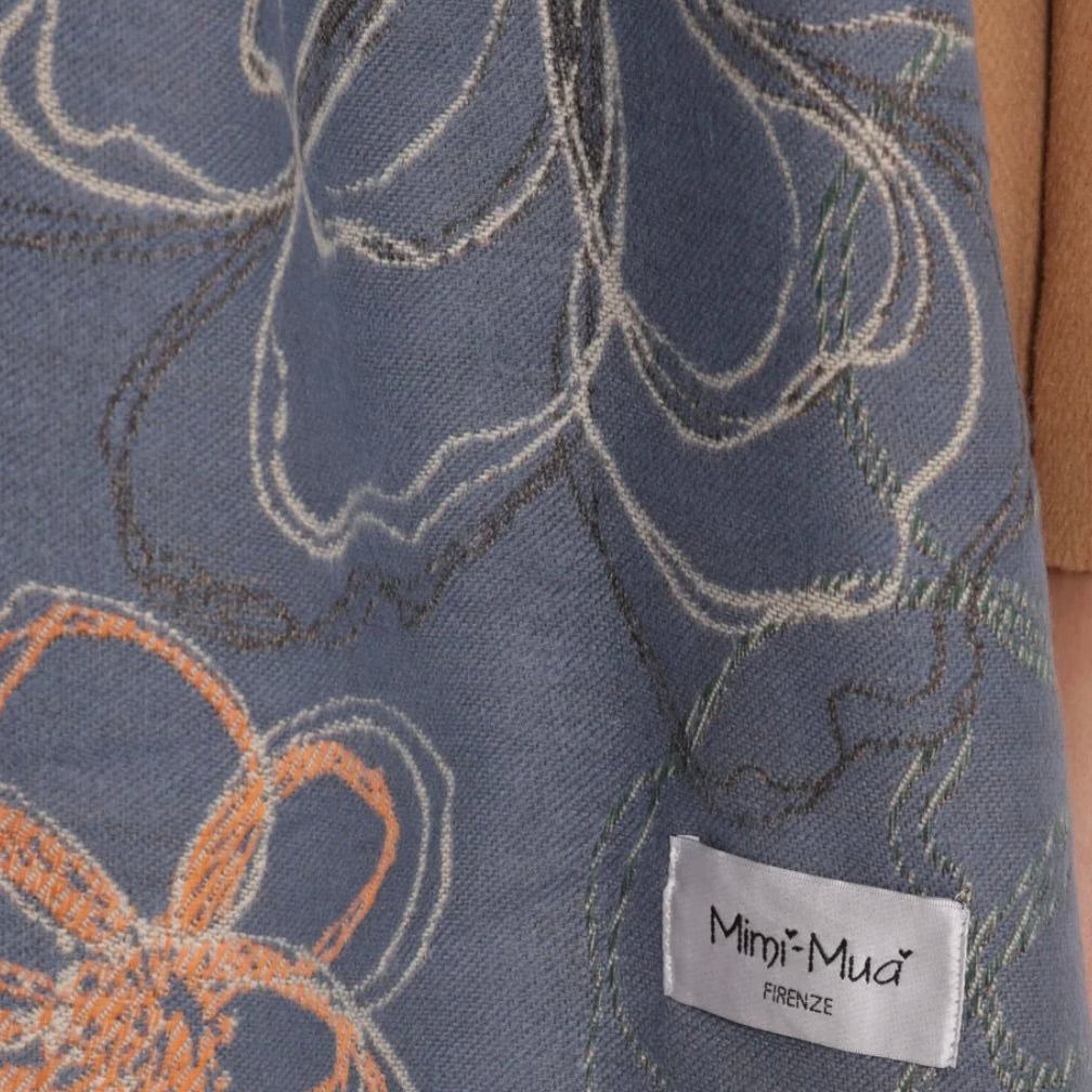 Mimì-Muà SCIARPA CON DISEGNO DI FIORI