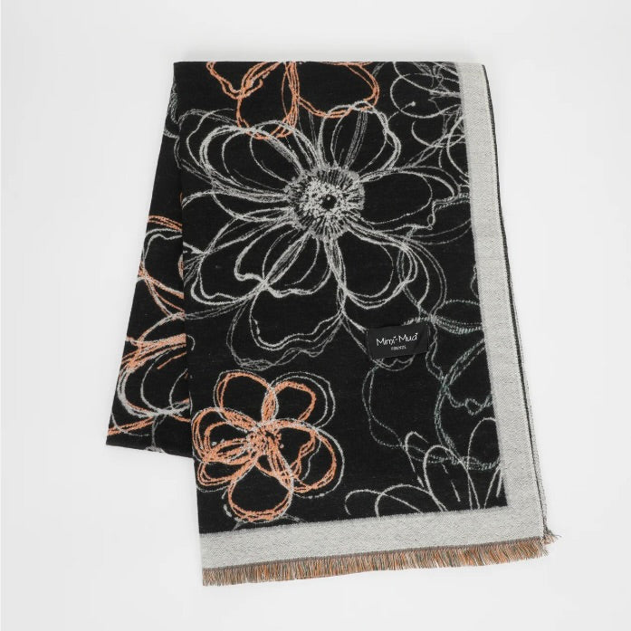 Mimì-Muà SCIARPA CON DISEGNO DI FIORI