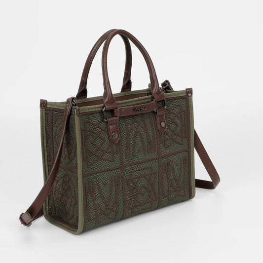 Mimì-Muà BORSA TOTE MEDIA CON DISEGNO RICAMATO