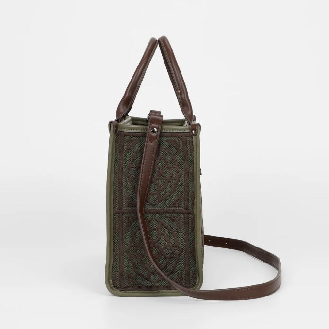 Mimì-Muà BORSA TOTE MEDIA CON DISEGNO RICAMATO