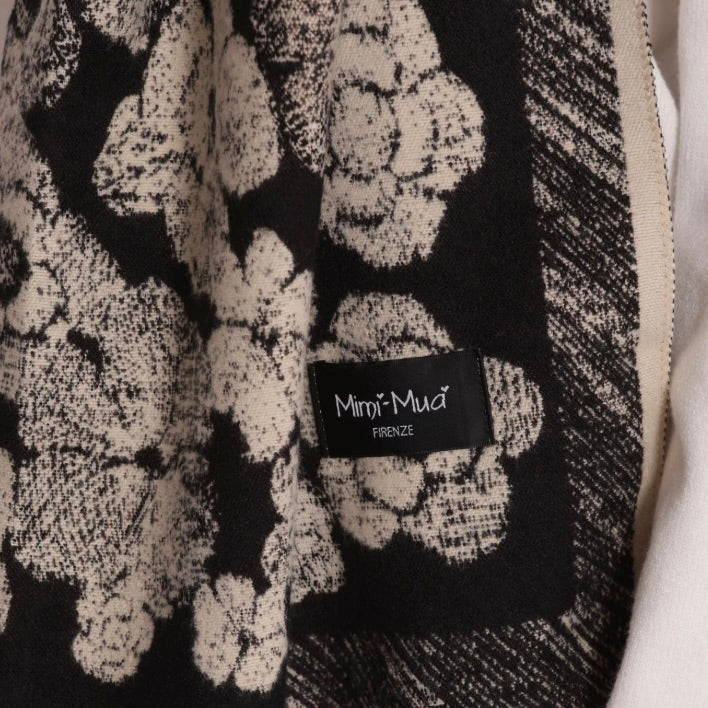 Mimì-Muà SCIARPA CON FIORI E CORNICE