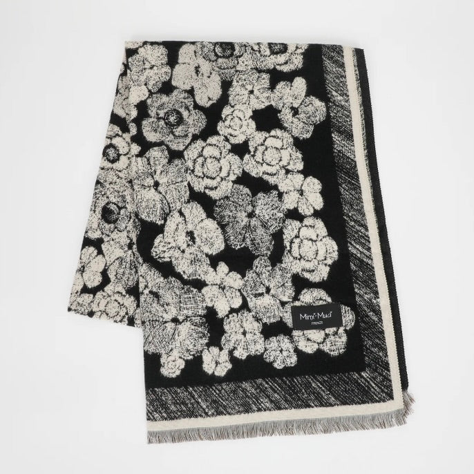 Mimì-Muà SCIARPA CON FIORI E CORNICE